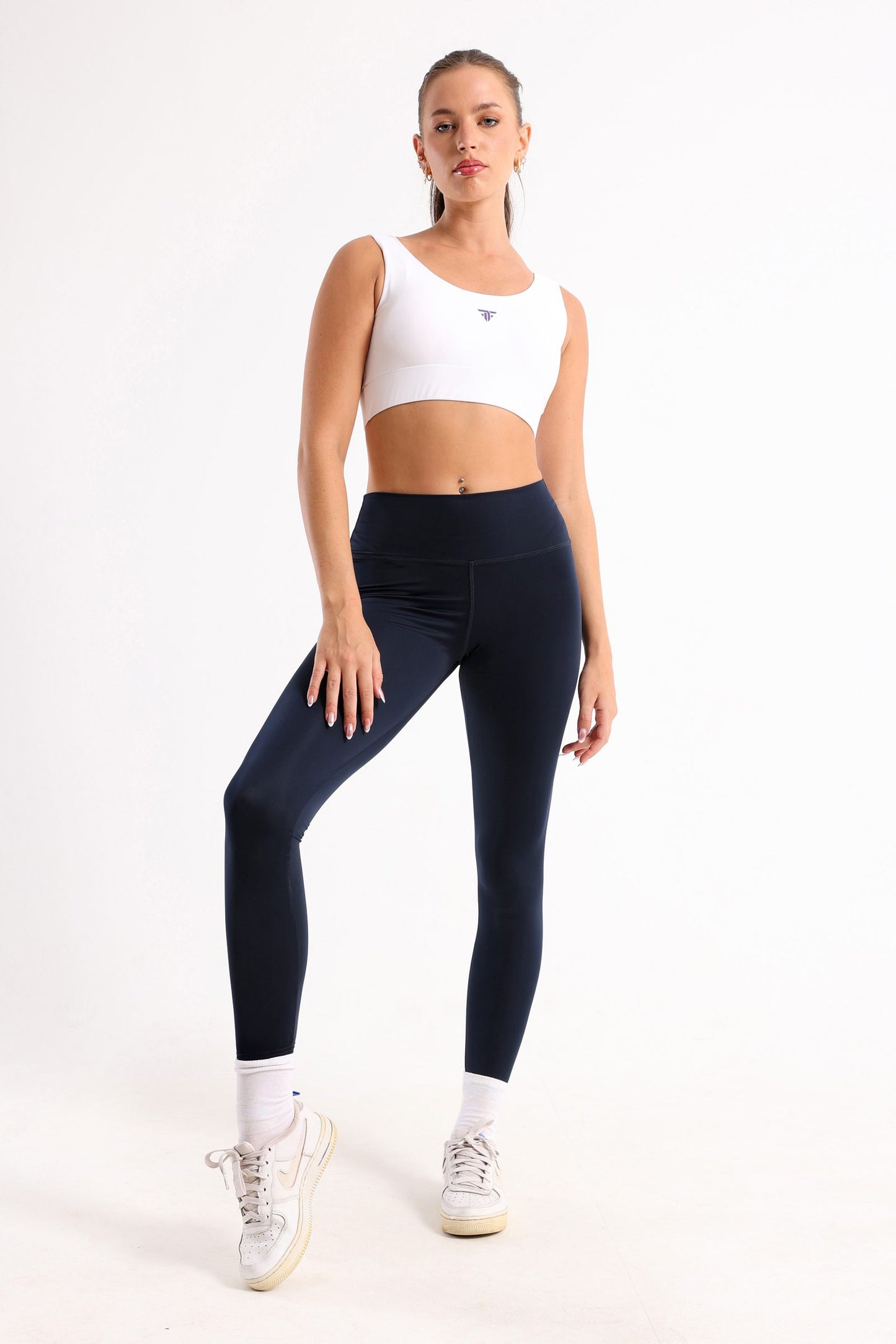 White Molded Cup Sports Bra