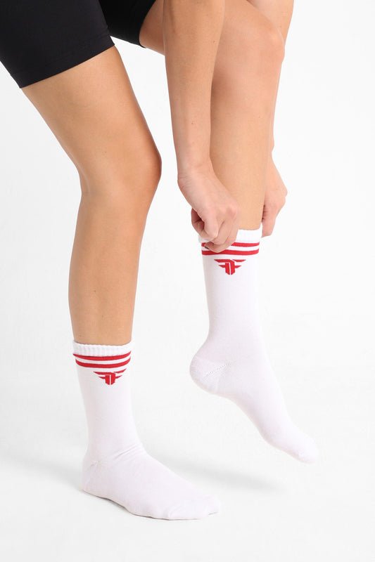 Double Stripe Crew Socks - socks
