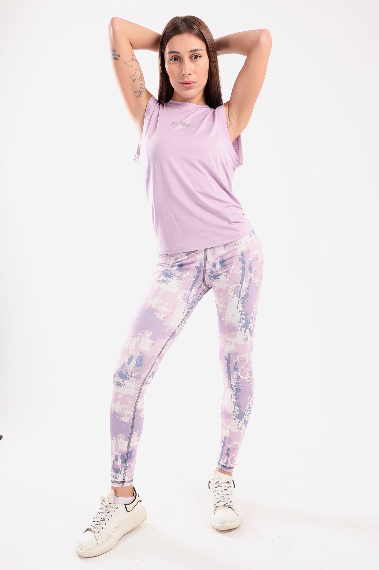 Lilac Open Back Top - tops, workout tops
