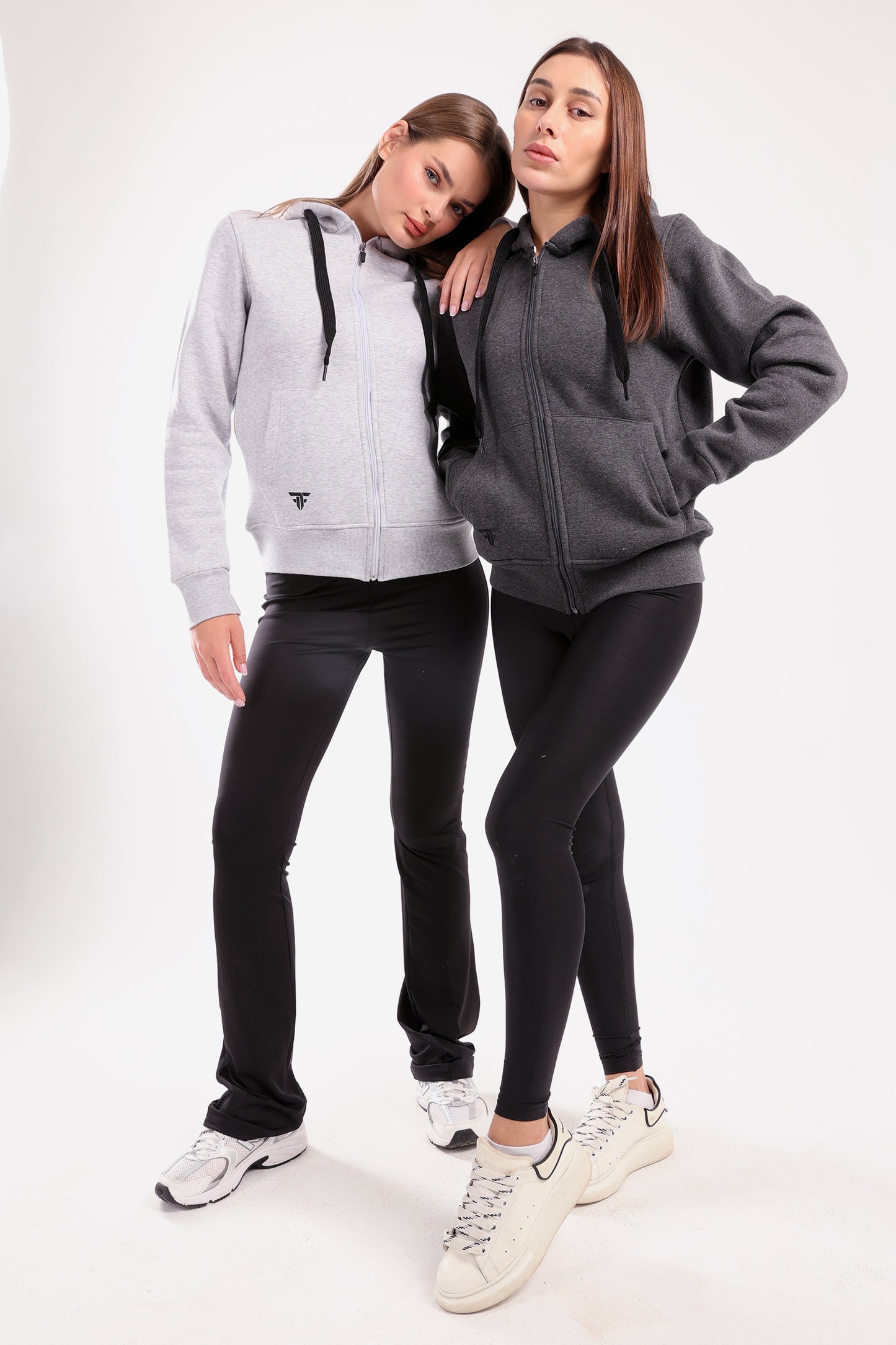 Fit zip up jacket in dark grey