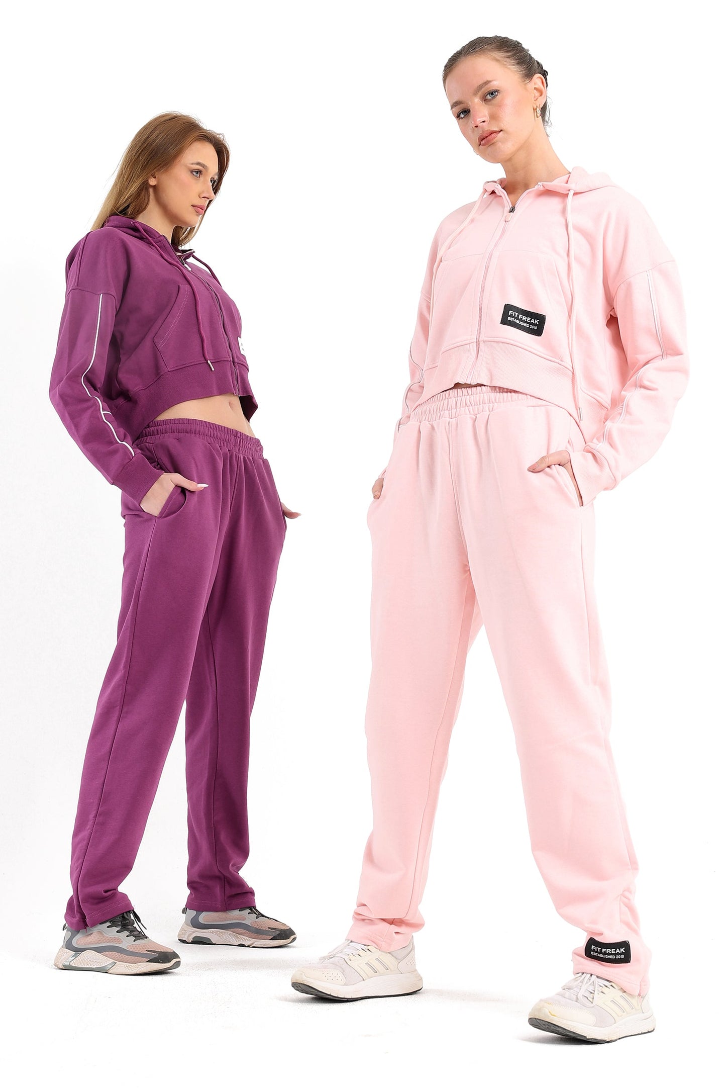 Chill Oversized Piping Set In Light Pink