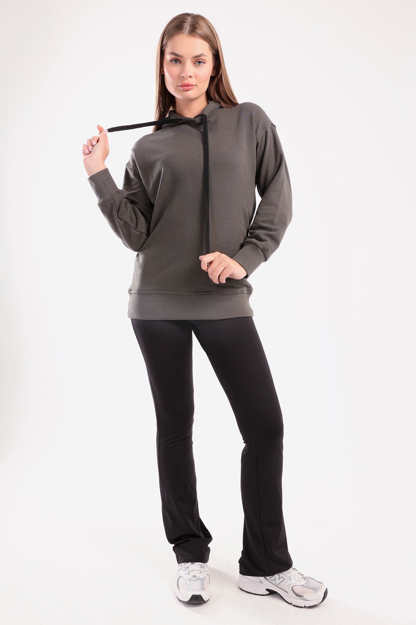 Khaki Back Zipper Hoodie