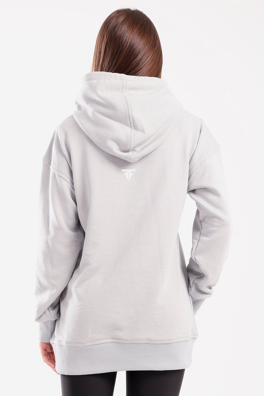 Light Grey Back Zipper Hoodie