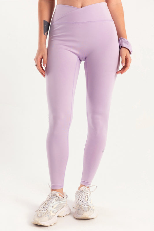 Hybrid Lilac Cross Leggings