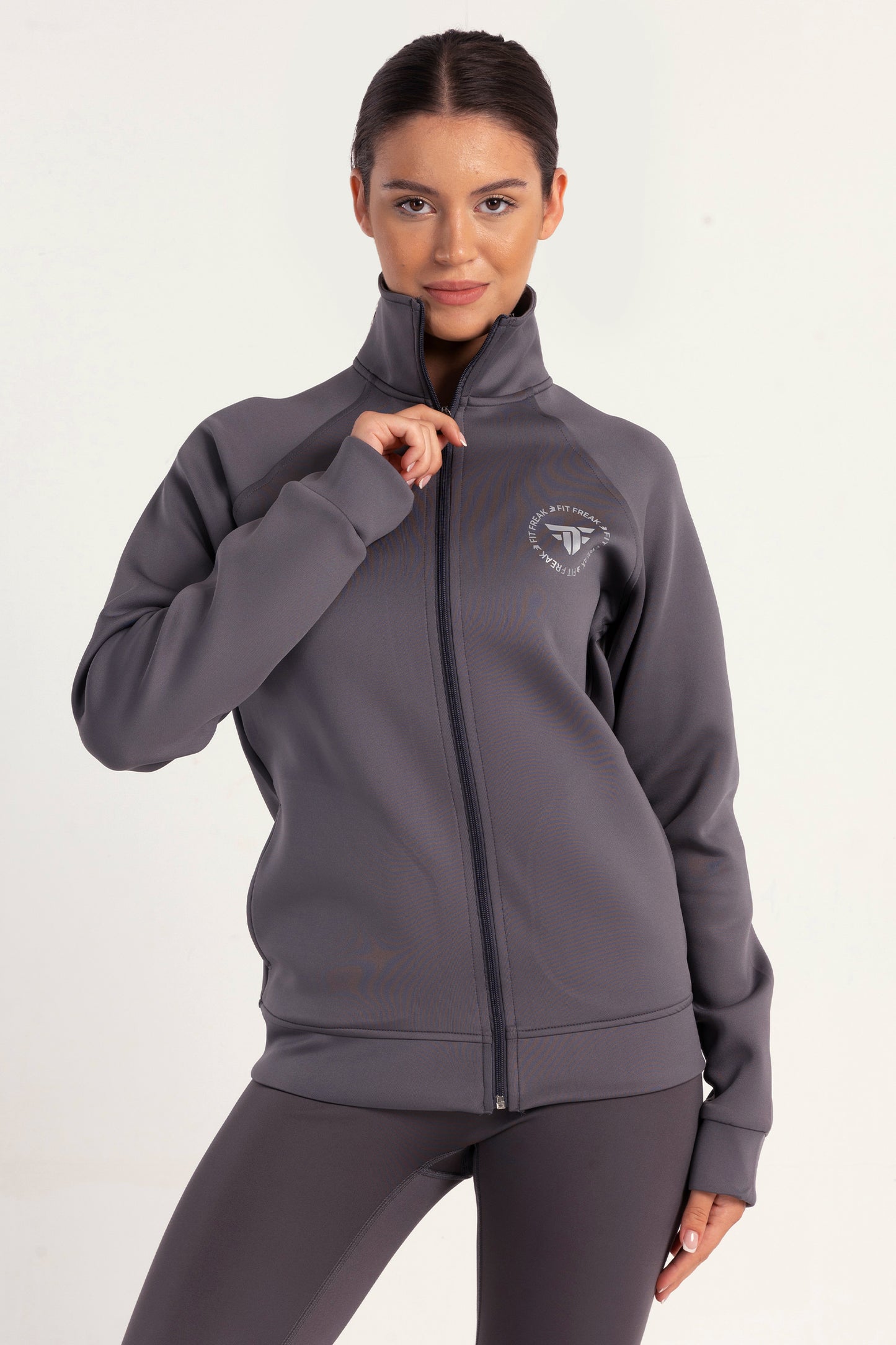 Hybrid Smoke Grey Zip Jacket - outerwear, light jackets