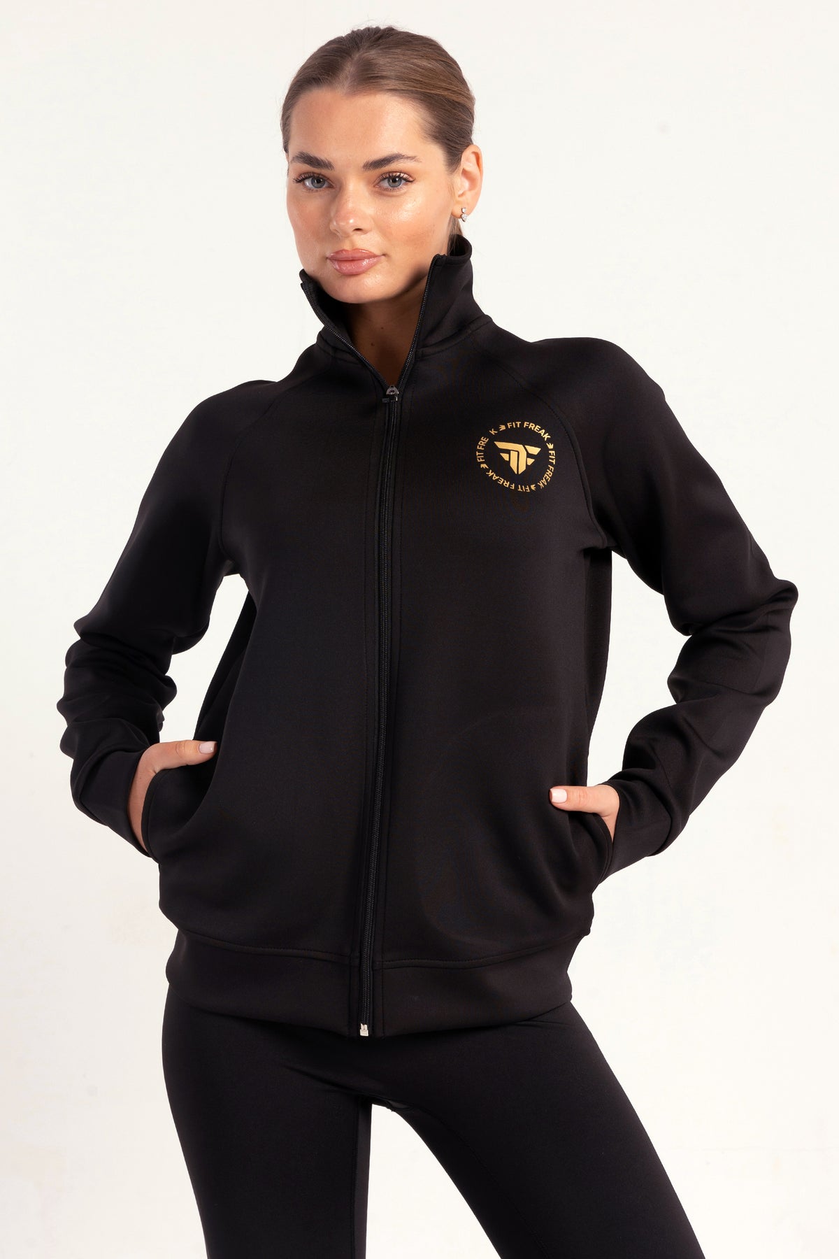 Hybrid Black Zip Jacket - outerwear, light jackets