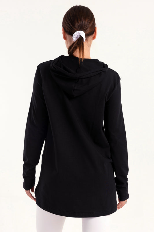 Black Limitless Fit Freak Print Hoodie