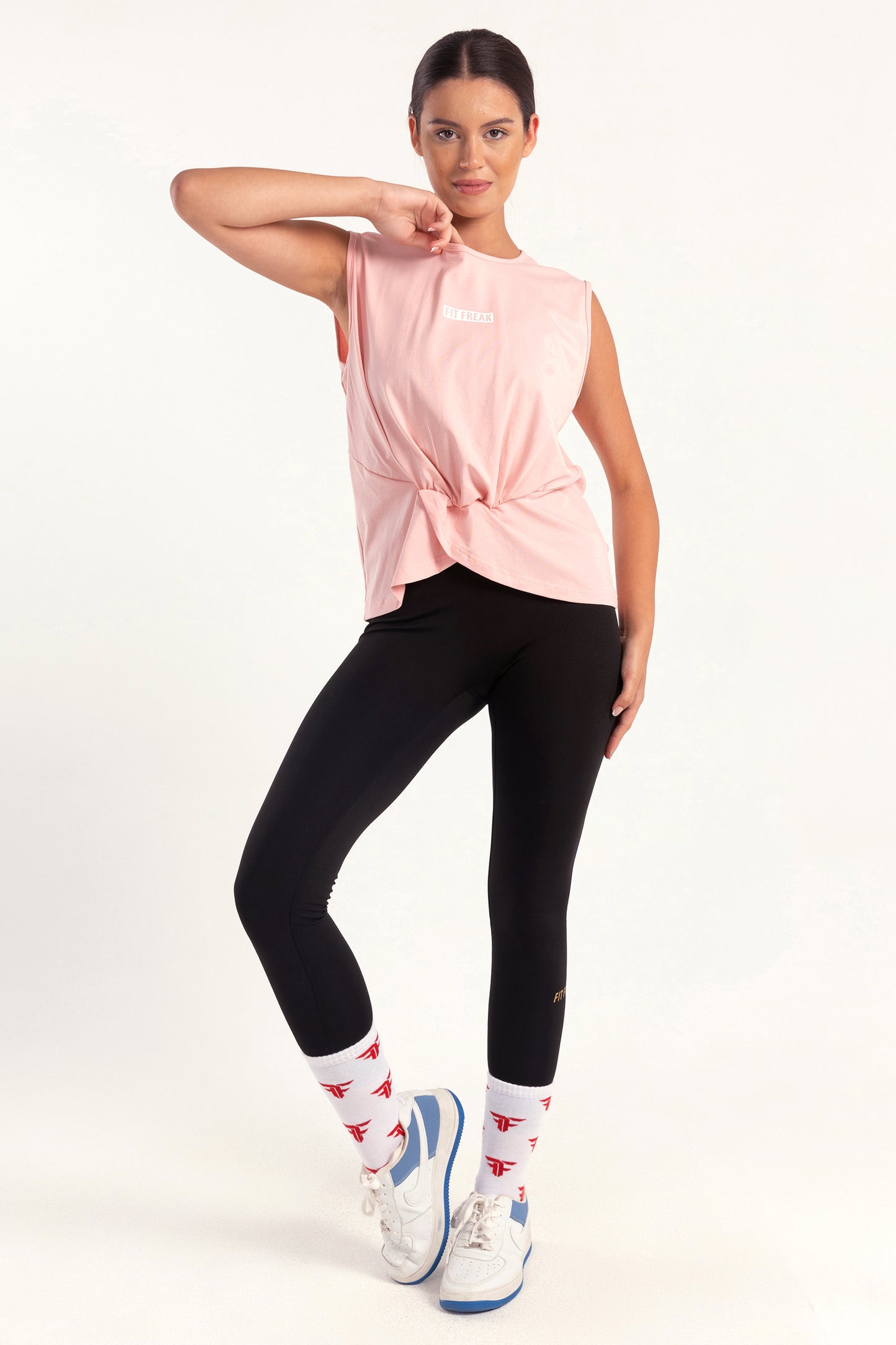 Pink Twist Knot Sleeveless Top