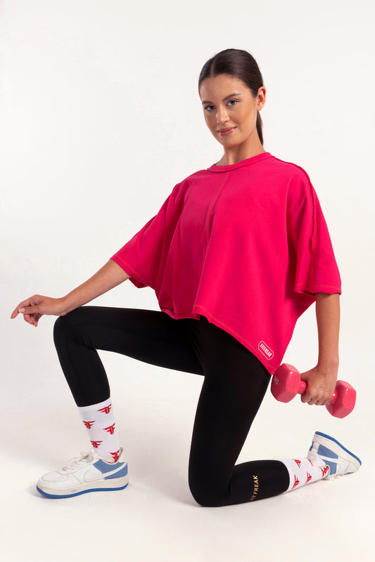 Fuchsia Flow Boxy Top