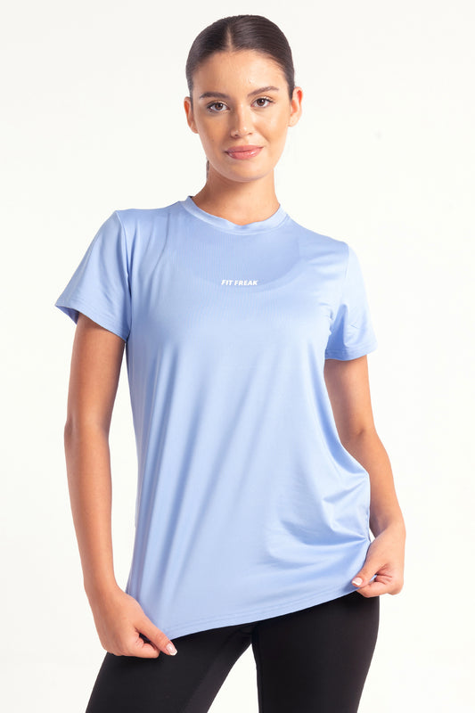 Sky Blue Running Half Sleeve Top
