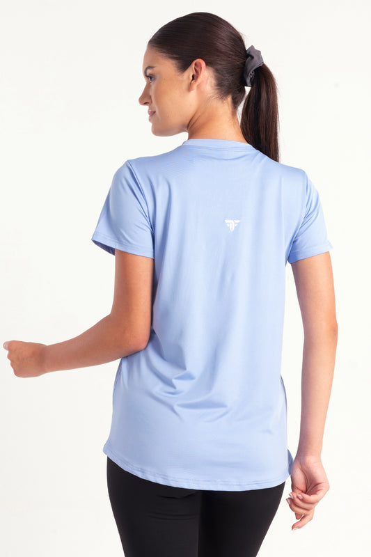 Sky Blue Running Half Sleeve Top