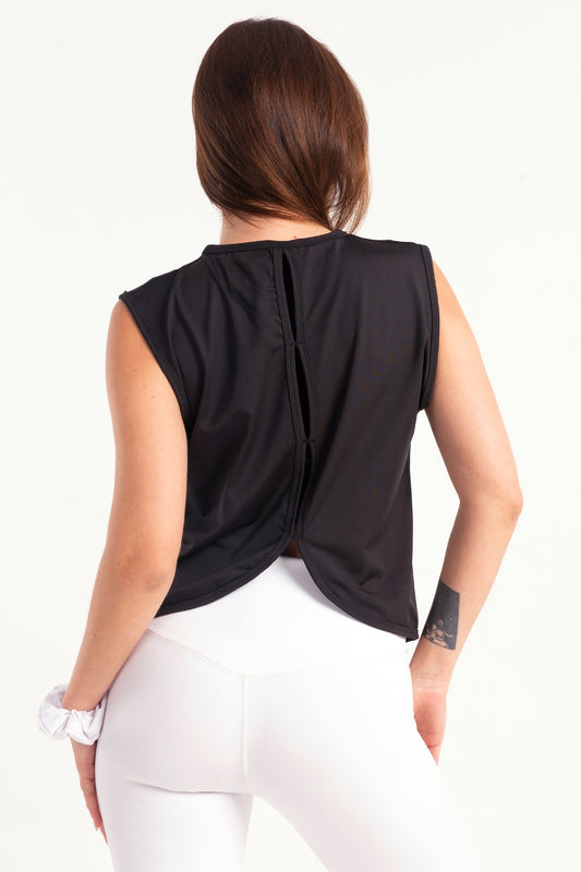 Black Back Detail Top