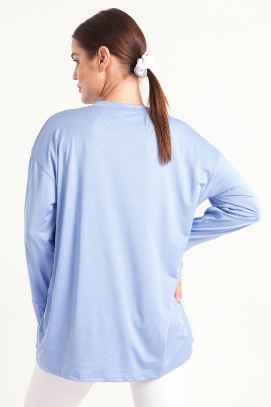 Sky Blue Warm-Up Modest Top