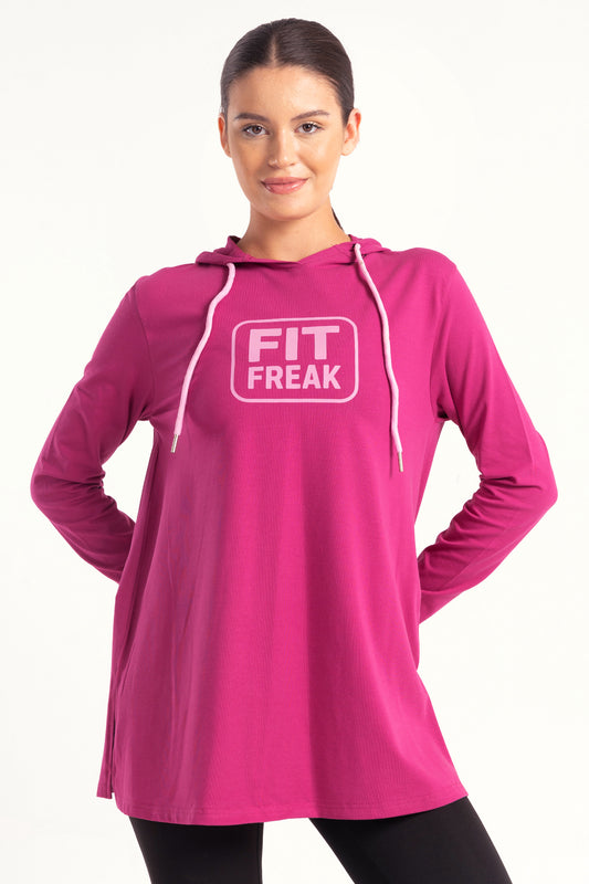 Purple Limitless Fit Freak Print Hoodie