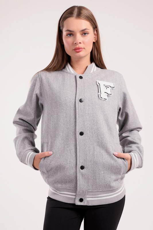 Grey Power Varsity Jacket