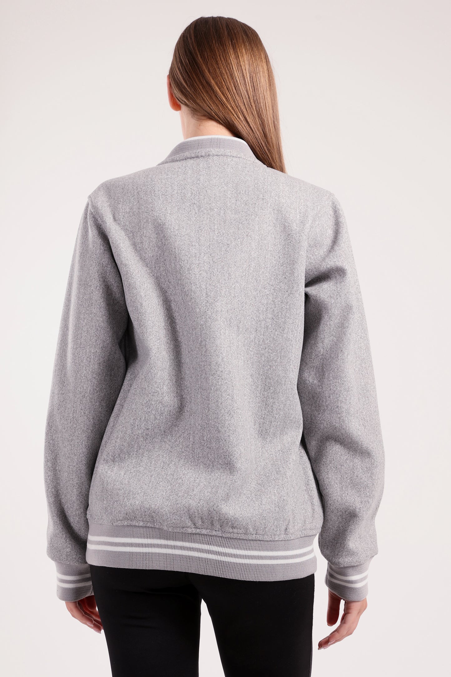 Grey Power Varsity Jacket