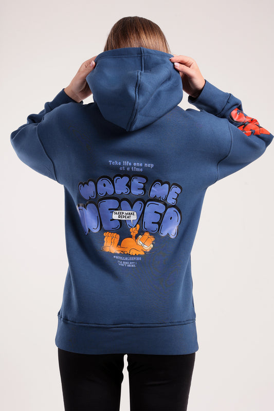 Nap Attack Print Hoodie - tops, workout tops