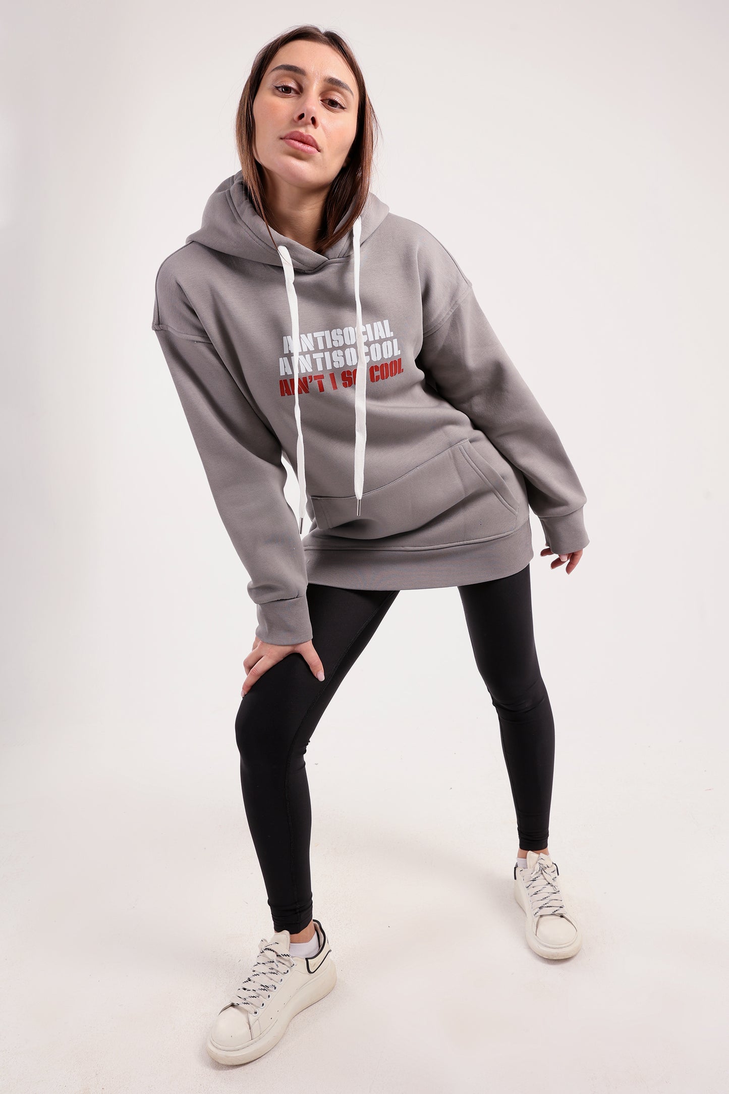 Call Me Antisocial Print Hoodie - hoodie
