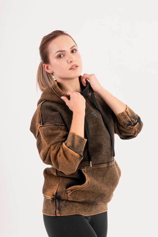 Earthy washed oversized hoodie