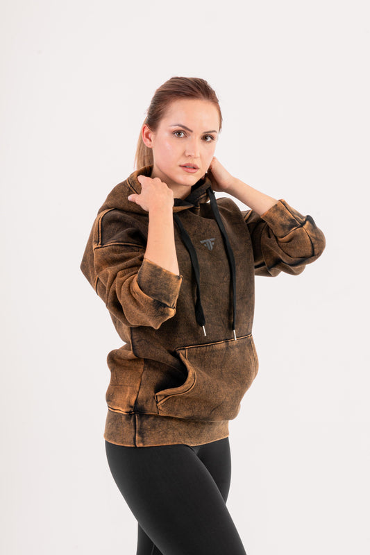 Earthy washed oversized hoodie