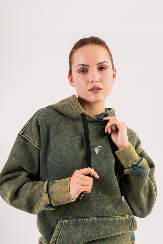 Verdant washed oversized hoodie