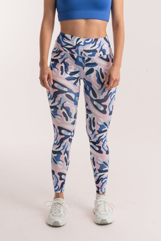 Colored Waves Printed Leggings
