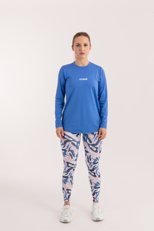 Blue Long Sleeve Top