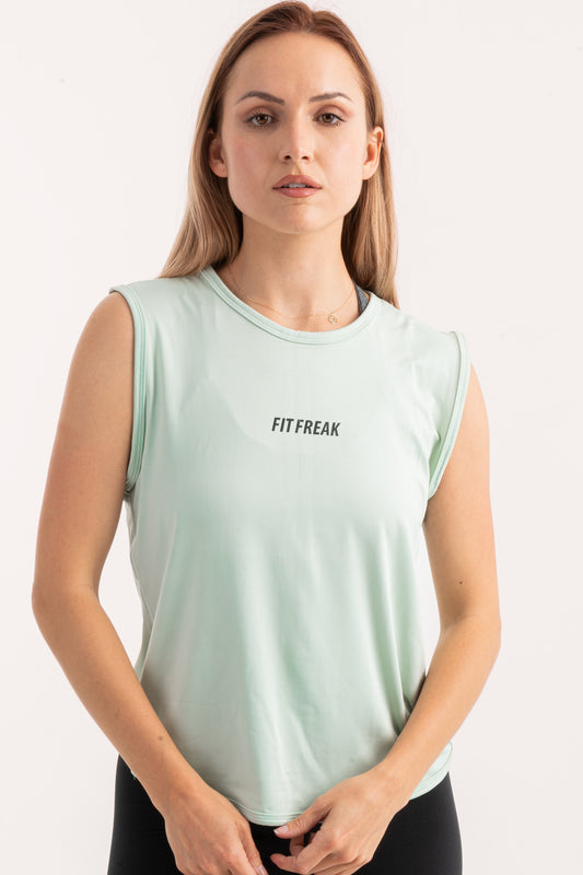 Mint Back Detail Top - tops, workout tops