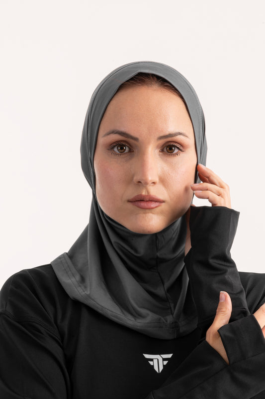 Smoke Grey Sports Hijab