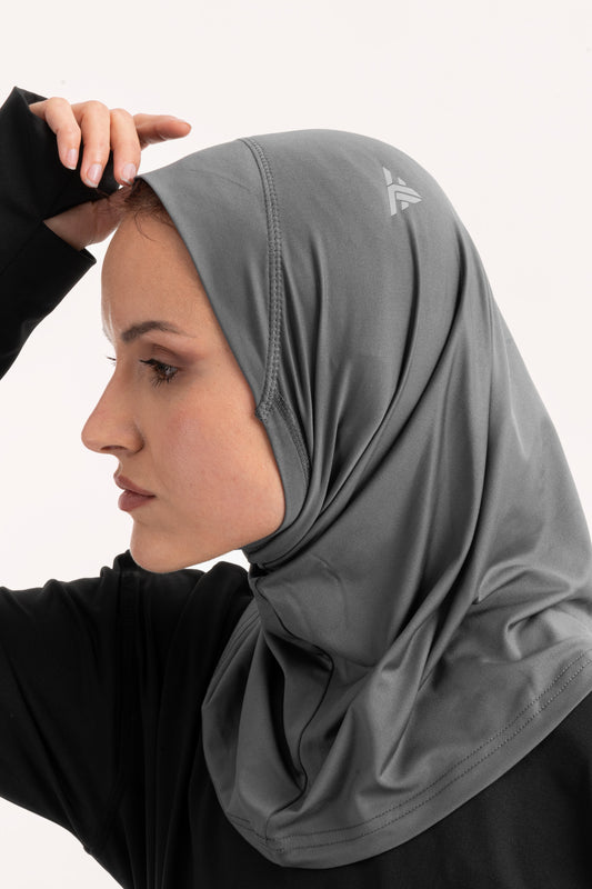 Smoke Grey Sports Hijab