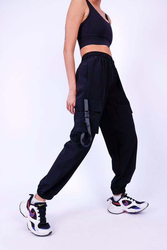 Black Cargo Joggers