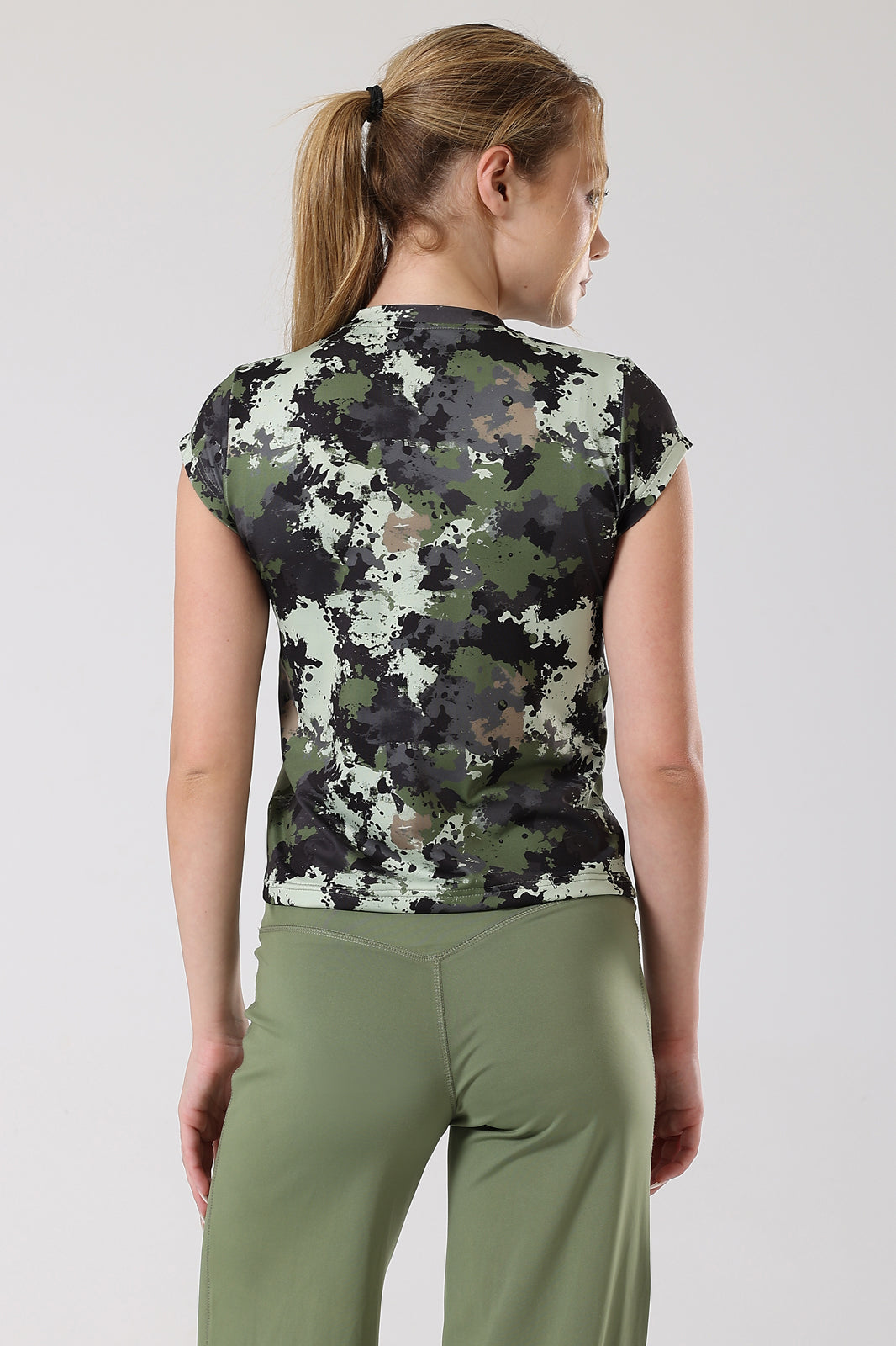 Storm Splash Print Cap Sleeve top