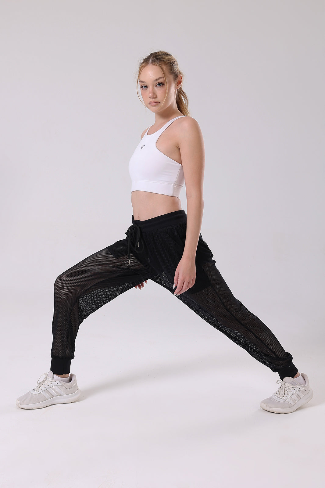 Mesh See-Through Black Sweatpants