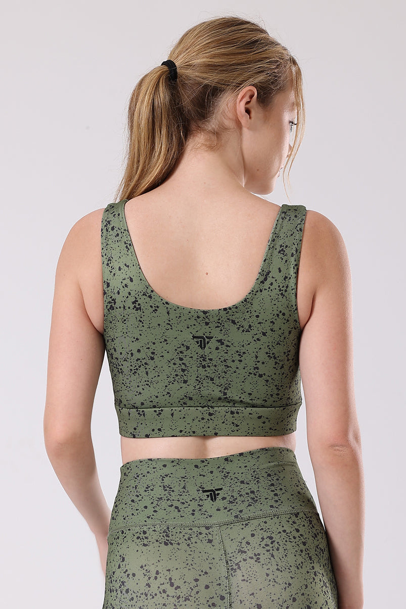 Ink Storm Print Sports Bra