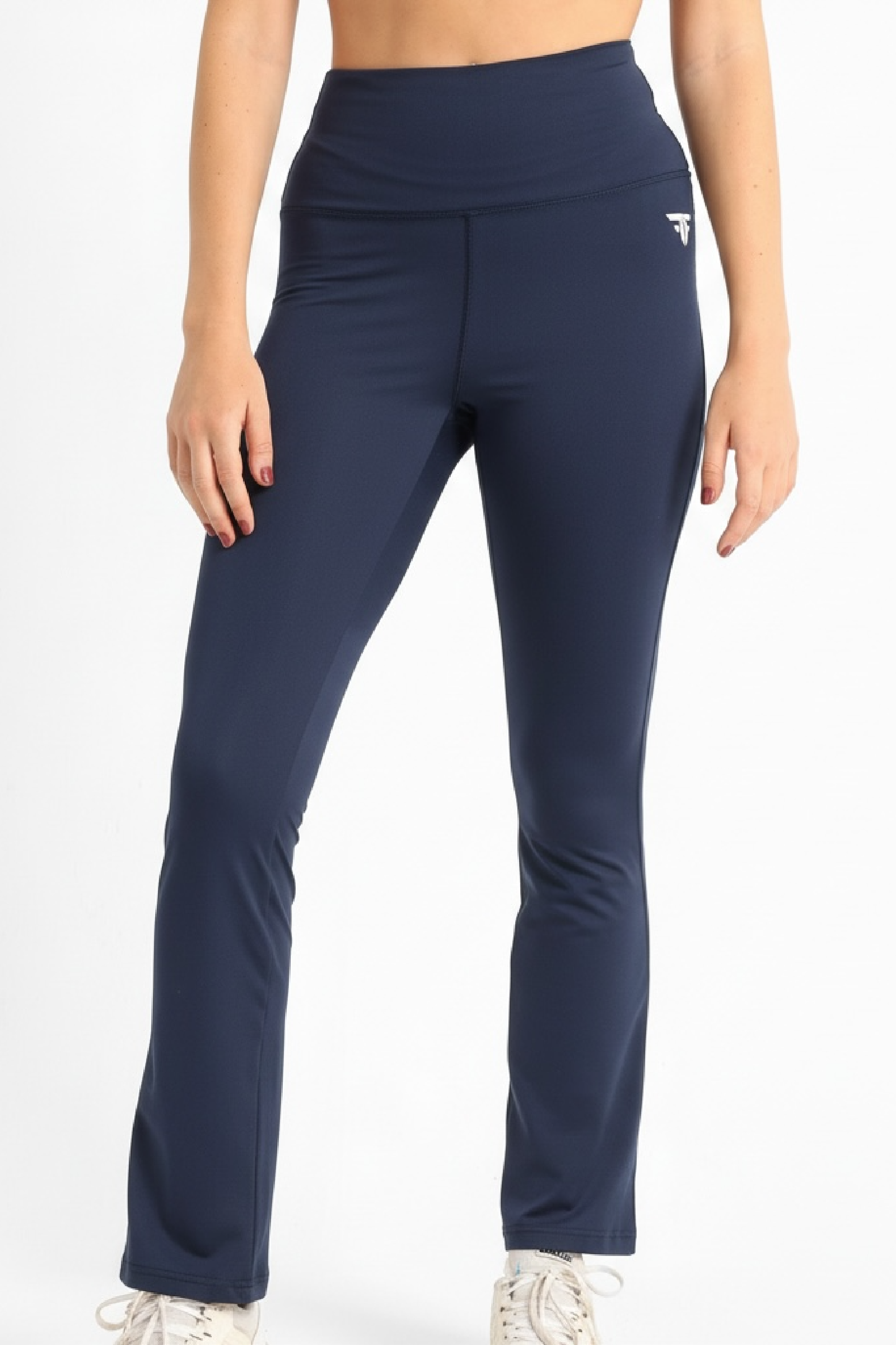 Dark Blue Yoga Flare Pants - leggings, basic