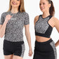 Side-Panel Leopard Printed Skort