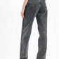 Distressed Lines Straight Leg Jeans In Black