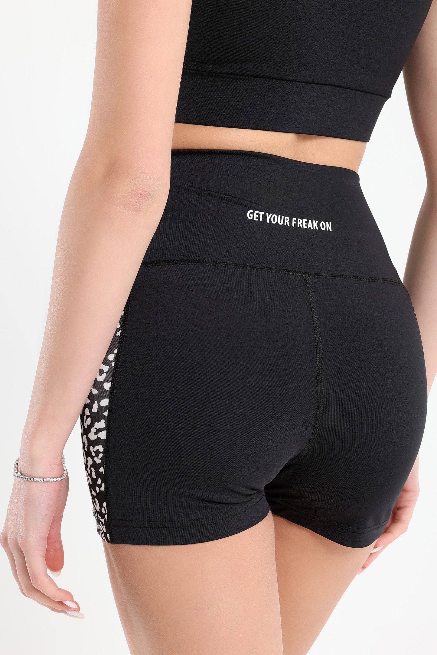 Side-Panel Leopard Printed Hot Shorts