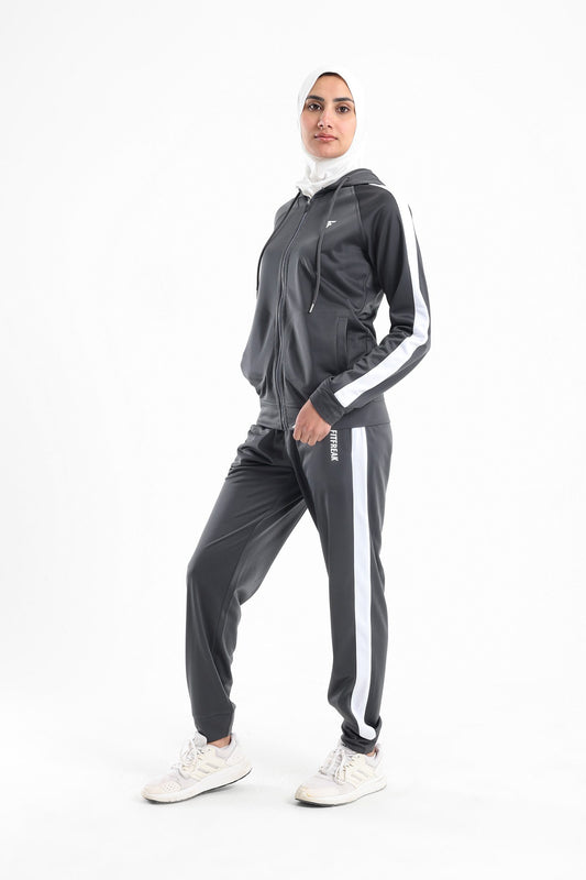Classic Basic Tracksuit In Grey
