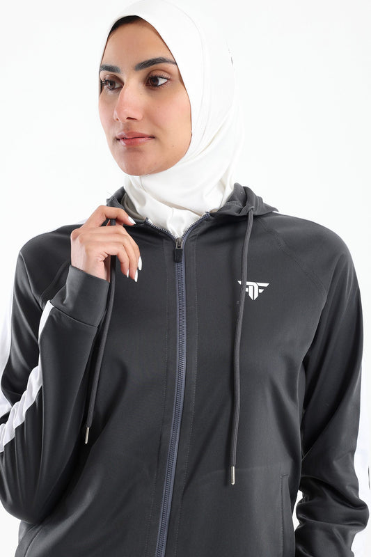 Classic Basic Tracksuit In Grey