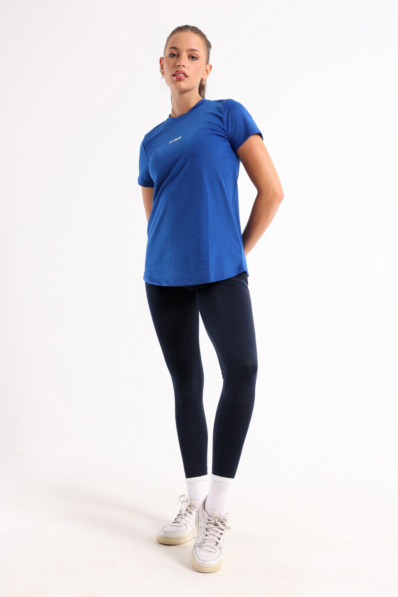 Running Half Sleeve Top In Royal Blue - tops, workout tops