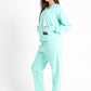 Chill Oversized Half Zipper Set In Pistache Green