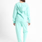 Chill Oversized Half Zipper Set In Pistache Green