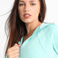 Chill Oversized Half Zipper Set In Pistache Green