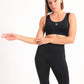 Black waistband basic sports bra