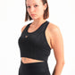 Black strap detail sports bra