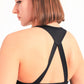 Black strap detail sports bra