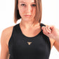 Black strap detail sports bra