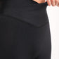 Crisscross black yoga flare pants