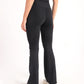 Crisscross black yoga flare pants